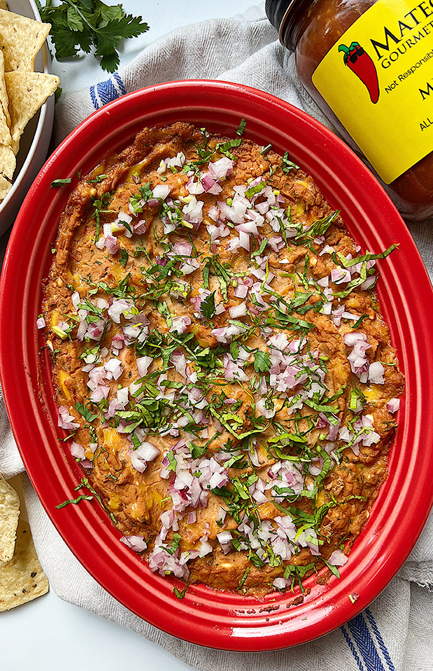 Mateo’s Cheesy Refried Bean Dip